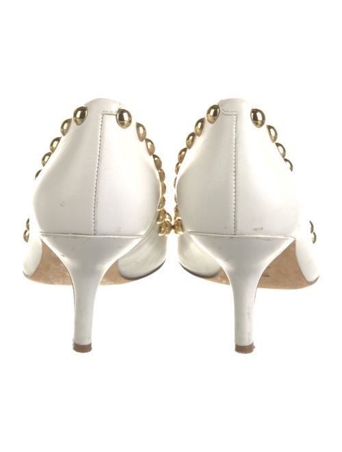 Diane von Furstenberg Leather Studded Accents Pumps