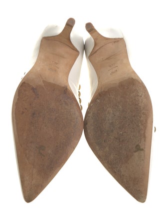 Diane von Furstenberg Leather Studded Accents Pumps