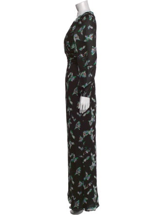 Diane von Furstenberg Printed V-Neck Jumpsuit