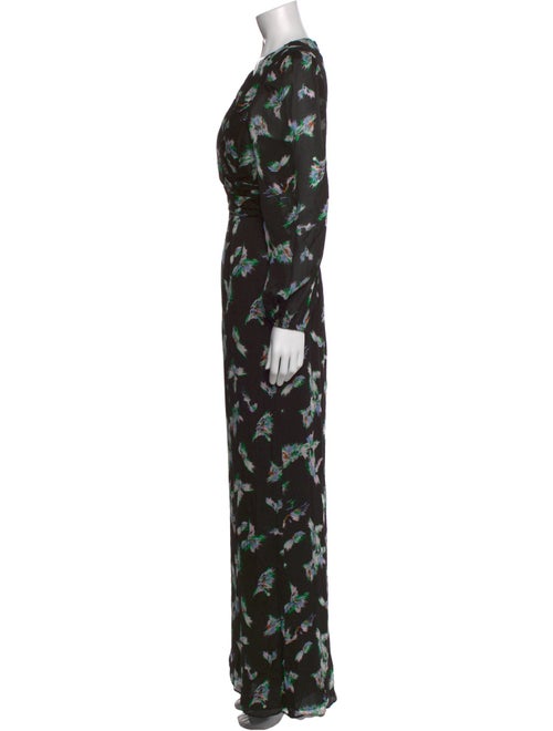 Diane von Furstenberg Printed V-Neck Jumpsuit