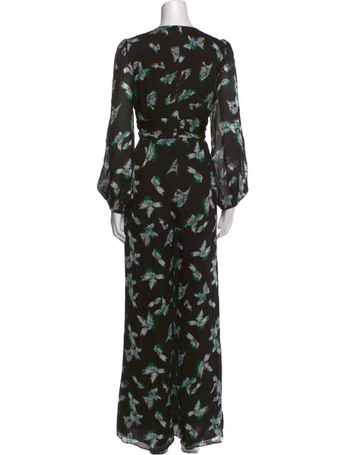 Diane von Furstenberg Printed V-Neck Jumpsuit