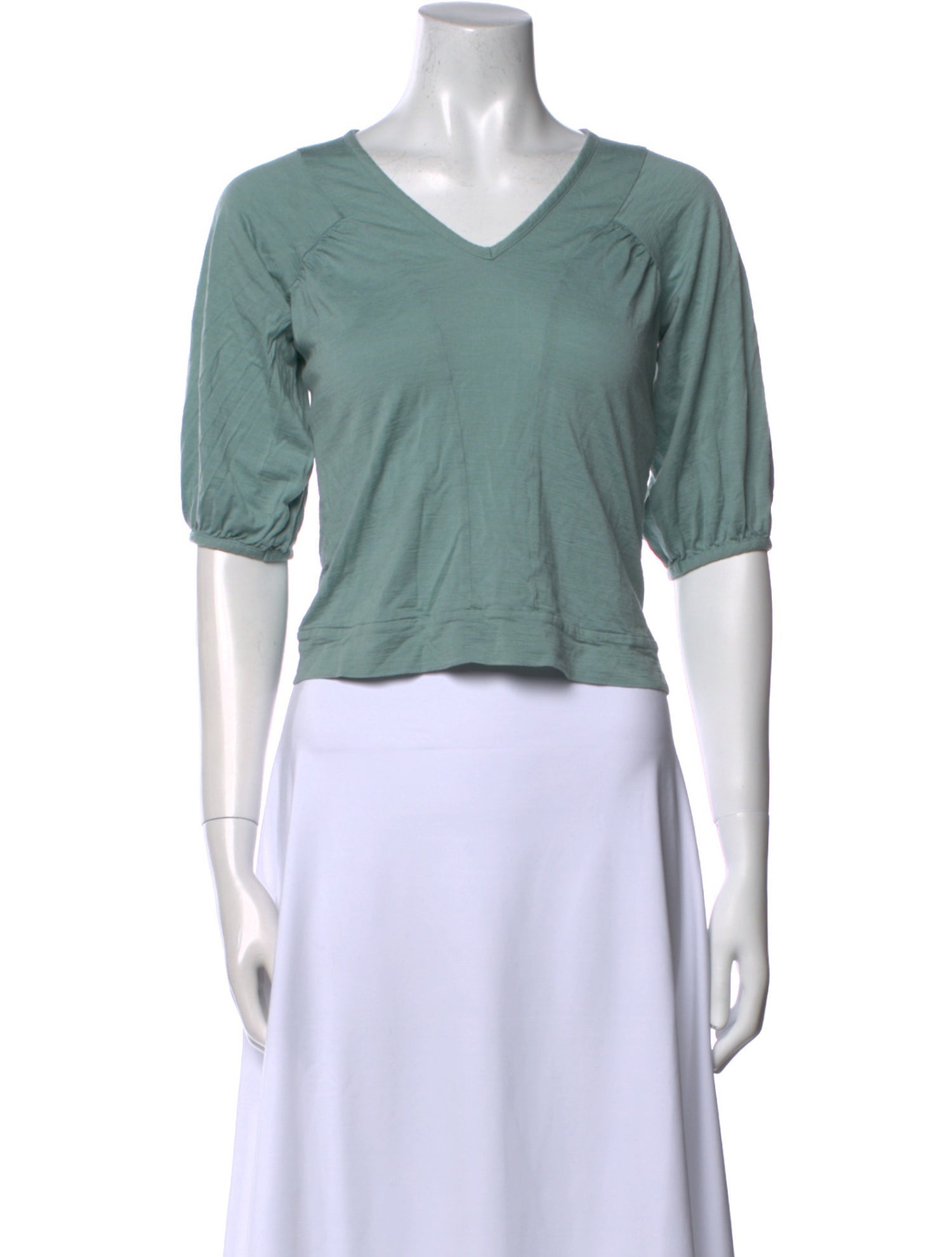 Diane von Furstenberg Silk V-Neck Crop Top