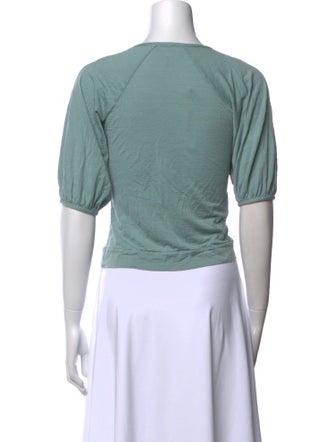 Diane von Furstenberg Silk V-Neck Crop Top