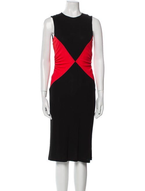 Diane von Furstenberg Colorblock Pattern Midi Length Dress