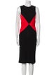 Diane von Furstenberg Colorblock Pattern Midi Length Dress
