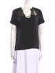 Diane von Furstenberg Silk Scoop Neck T-Shirt