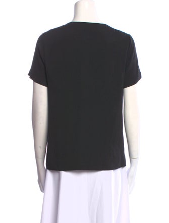 Diane von Furstenberg Silk Scoop Neck T-Shirt