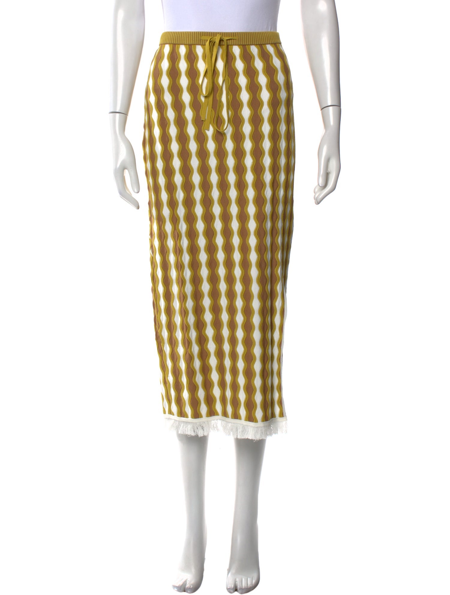 Diane von Furstenberg Striped Midi Length Skirt w/ Tags