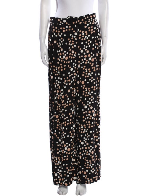 Diane von Furstenberg Polka Dot Print Wide Leg Pants