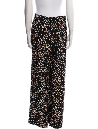 Diane von Furstenberg Polka Dot Print Wide Leg Pants
