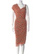 Diane von Furstenberg Printed Midi Length Dress