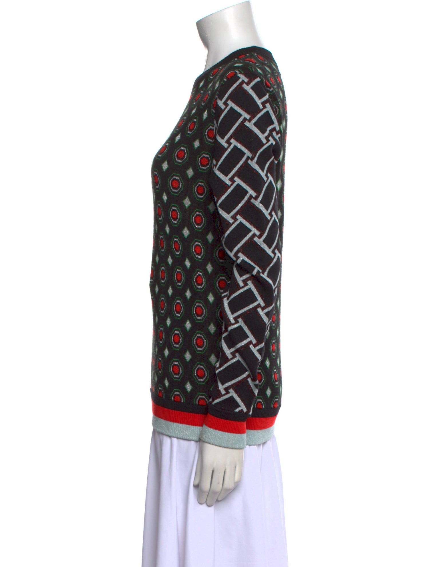 Diane von Furstenberg Merino Wool Printed Sweater