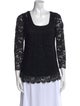 Diane von Furstenberg Lace Pattern Scoop Neck Top