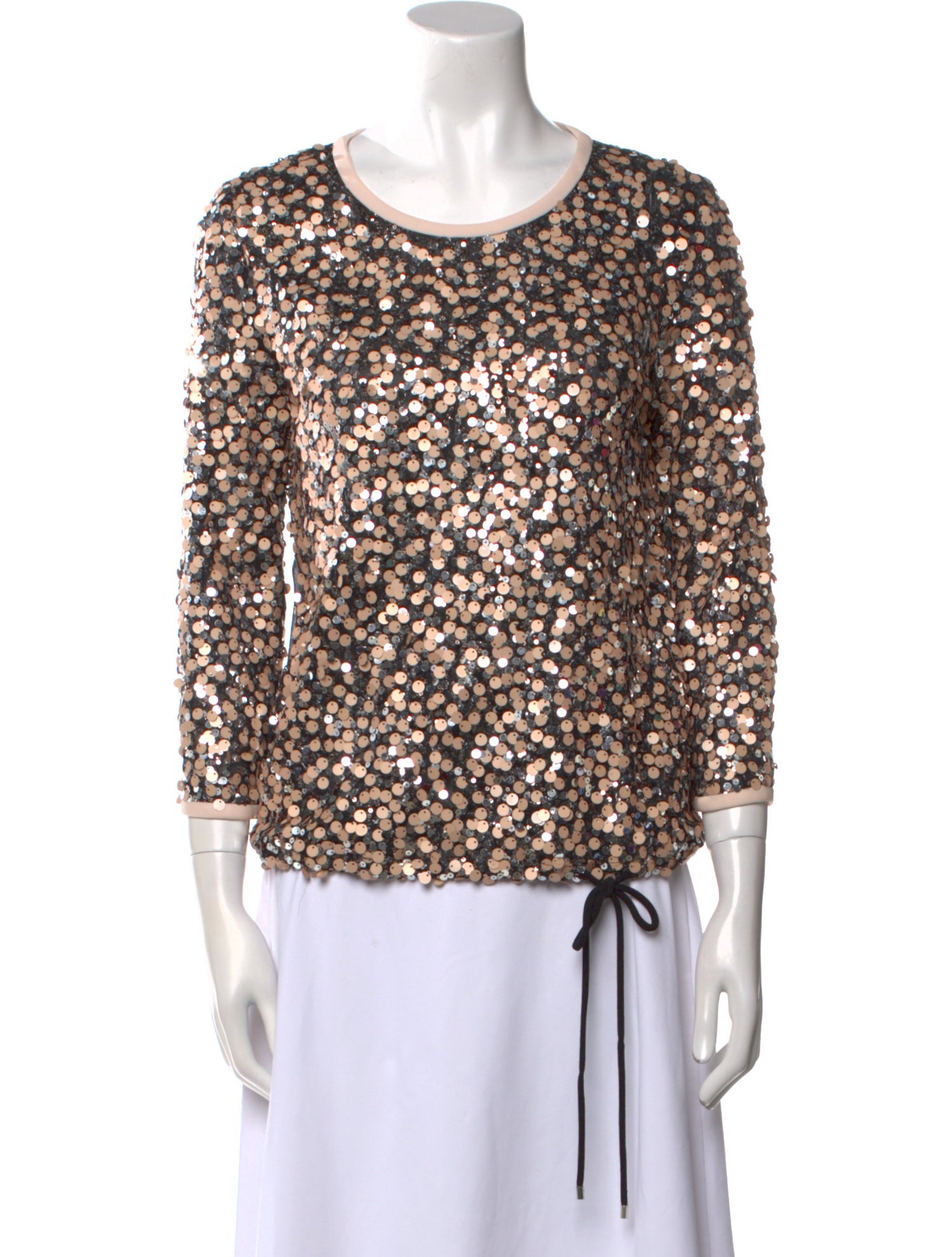 Diane von Furstenberg Nylon Scoop Neck Blouse