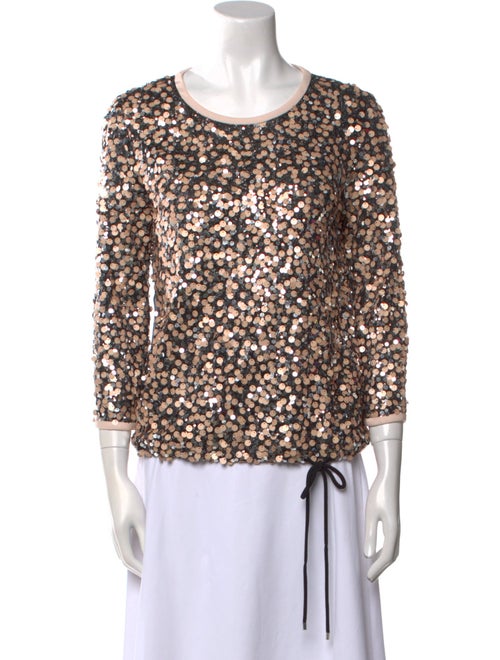 Diane von Furstenberg Nylon Scoop Neck Blouse