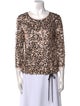 Diane von Furstenberg Nylon Scoop Neck Blouse