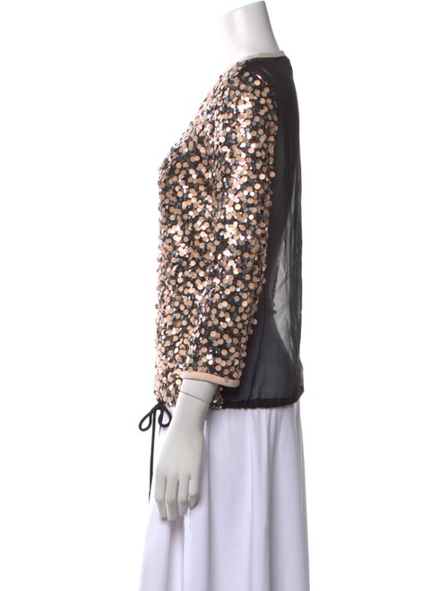 Diane von Furstenberg Nylon Scoop Neck Blouse