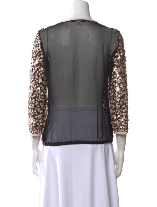 Diane von Furstenberg Nylon Scoop Neck Blouse