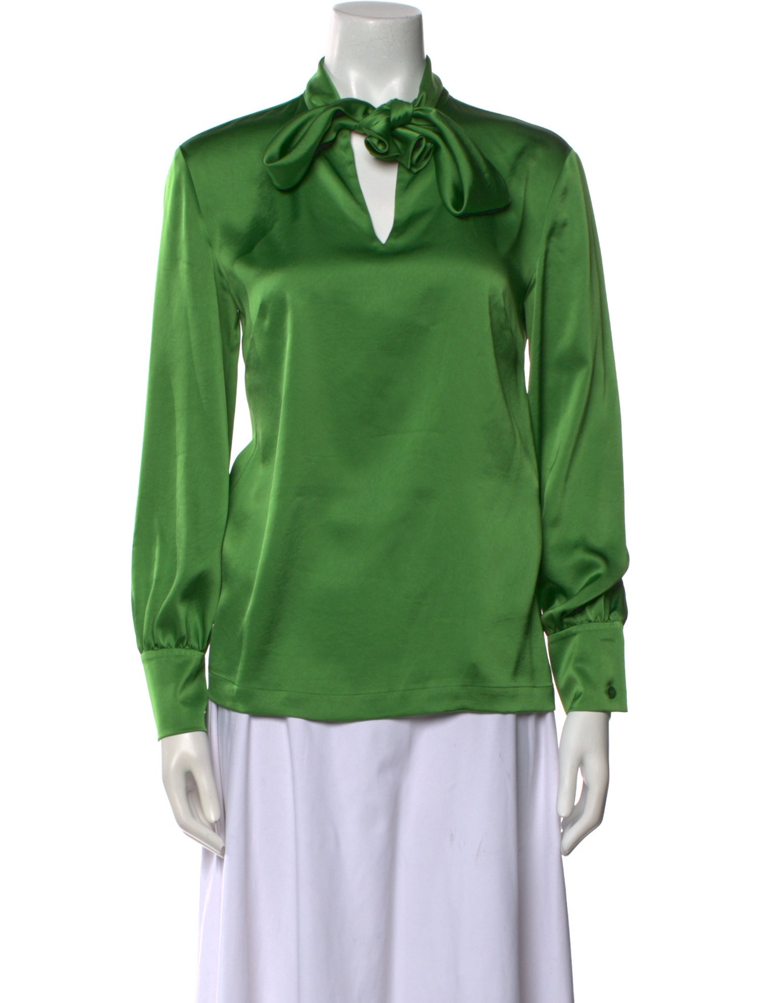 Diane von Furstenberg Tie Neck Long Sleeve Blouse