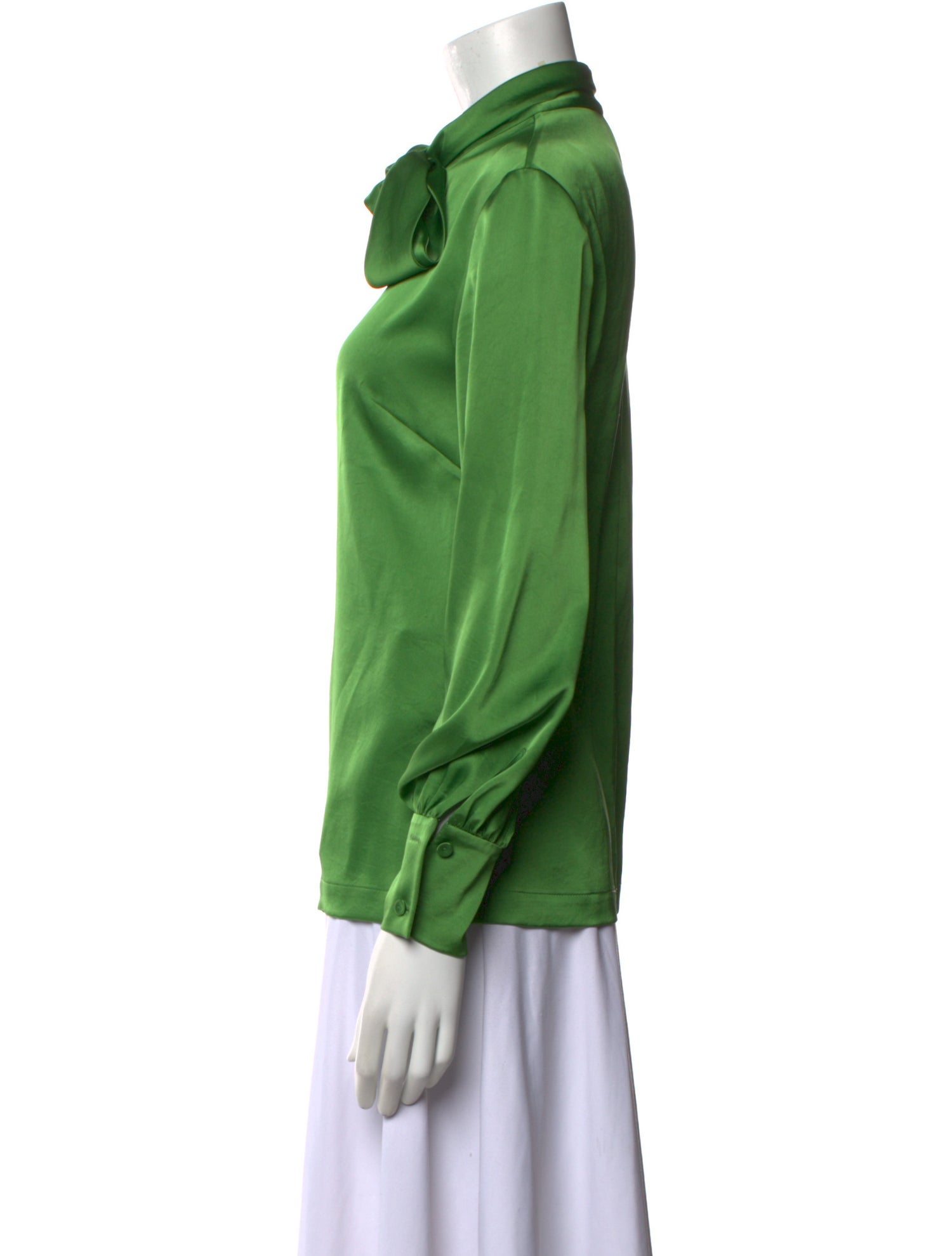 Diane von Furstenberg Tie Neck Long Sleeve Blouse