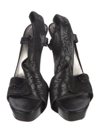 Diane von Furstenberg Leather Slingback Sandals