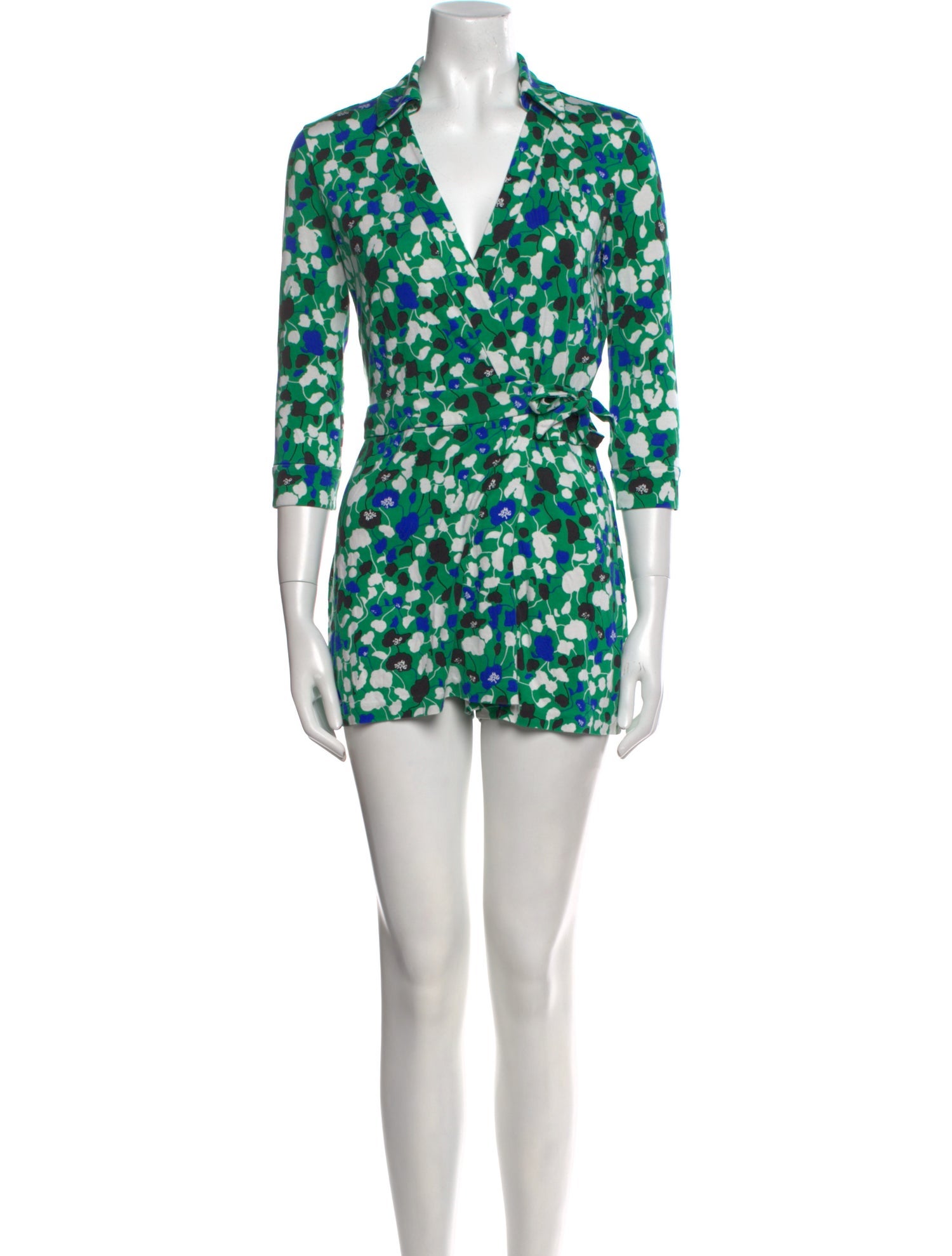 Diane von Furstenberg Silk Printed Romper