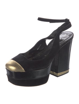 Diane von Furstenberg Suede Slingback Pumps