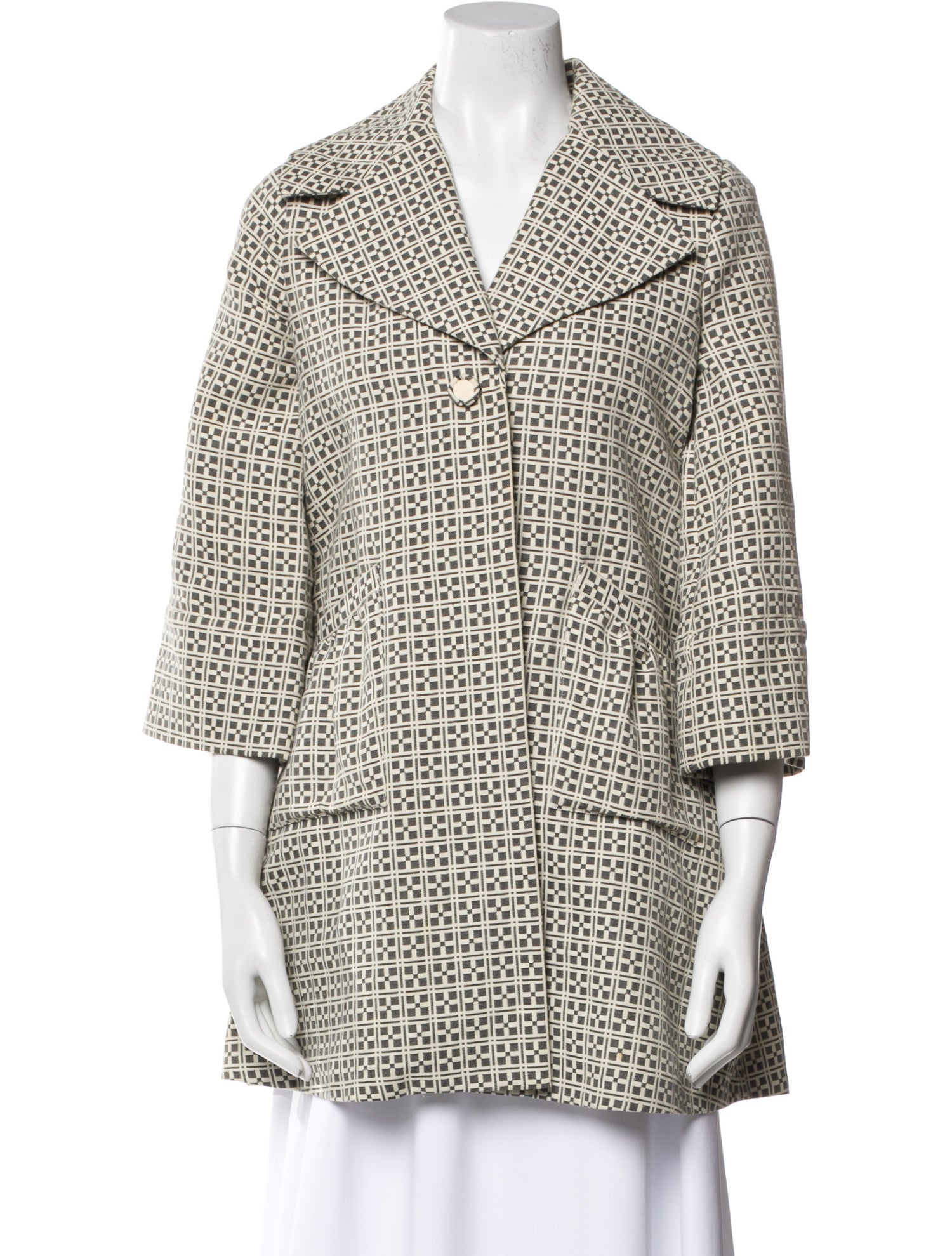 Diane von Furstenberg Tweed Pattern Coat