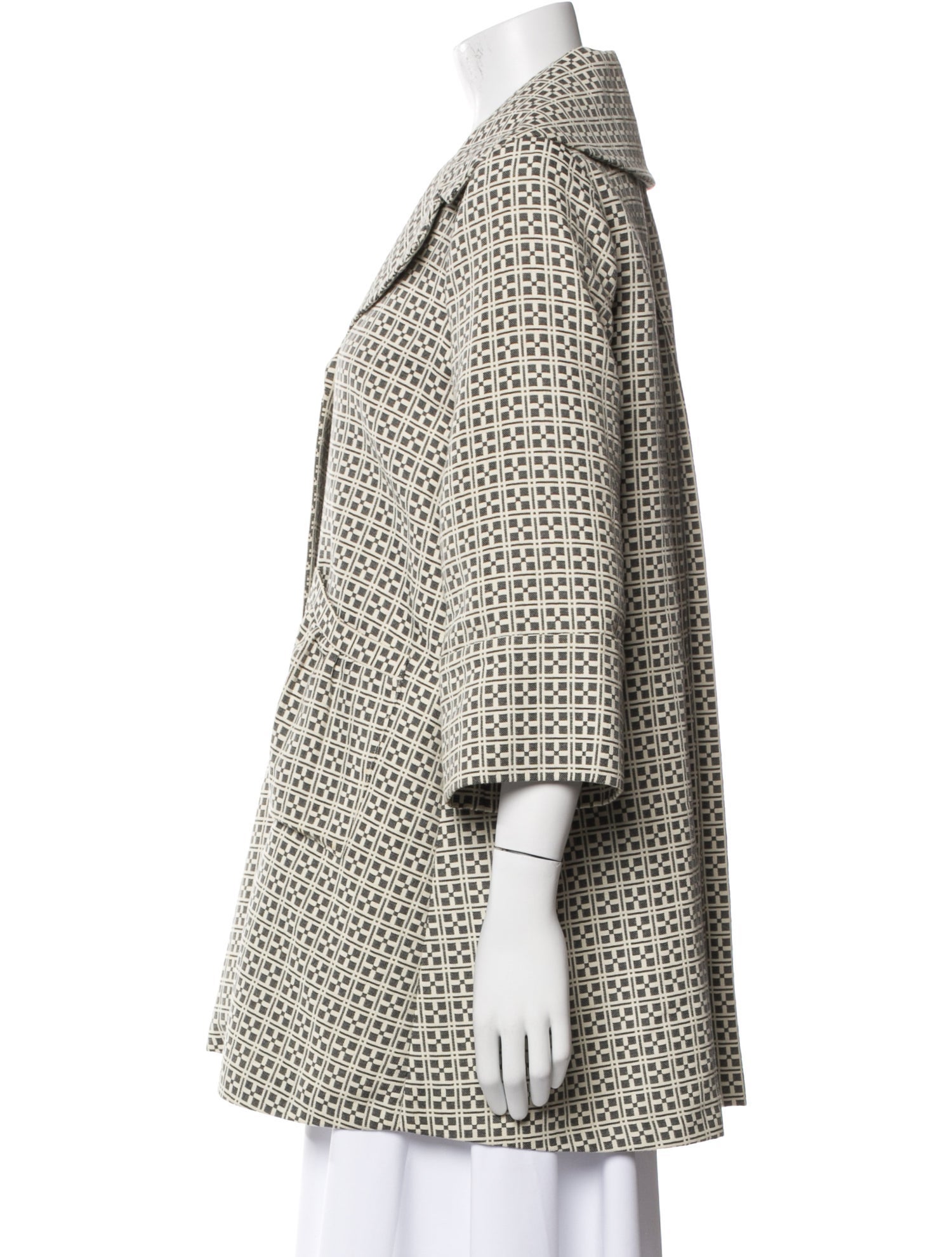 Diane von Furstenberg Tweed Pattern Coat
