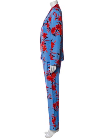 Diane von Furstenberg Floral Print Pant Set