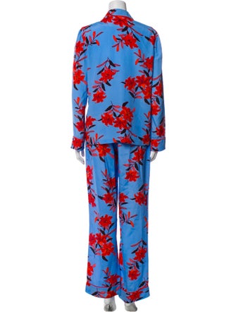 Diane von Furstenberg Floral Print Pant Set