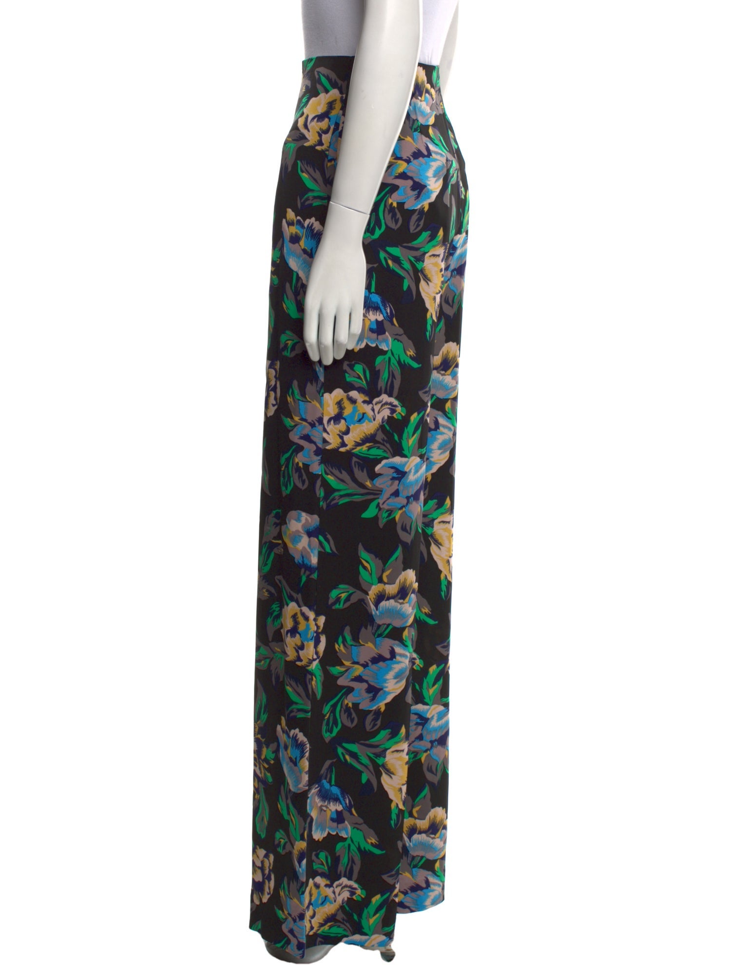 Diane von Furstenberg Floral Print Wide Leg Pants