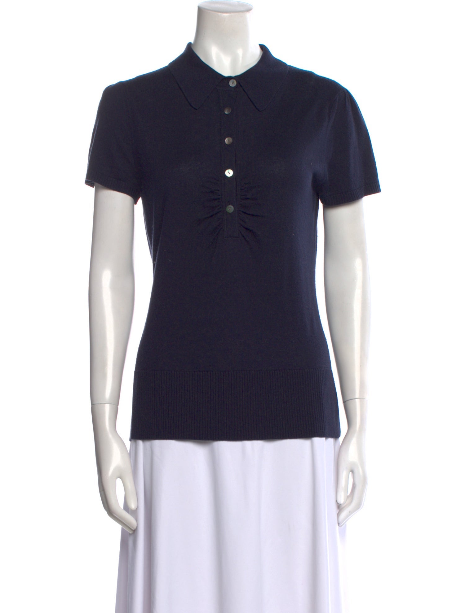 Diane von Furstenberg Silk Short Sleeve Polo
