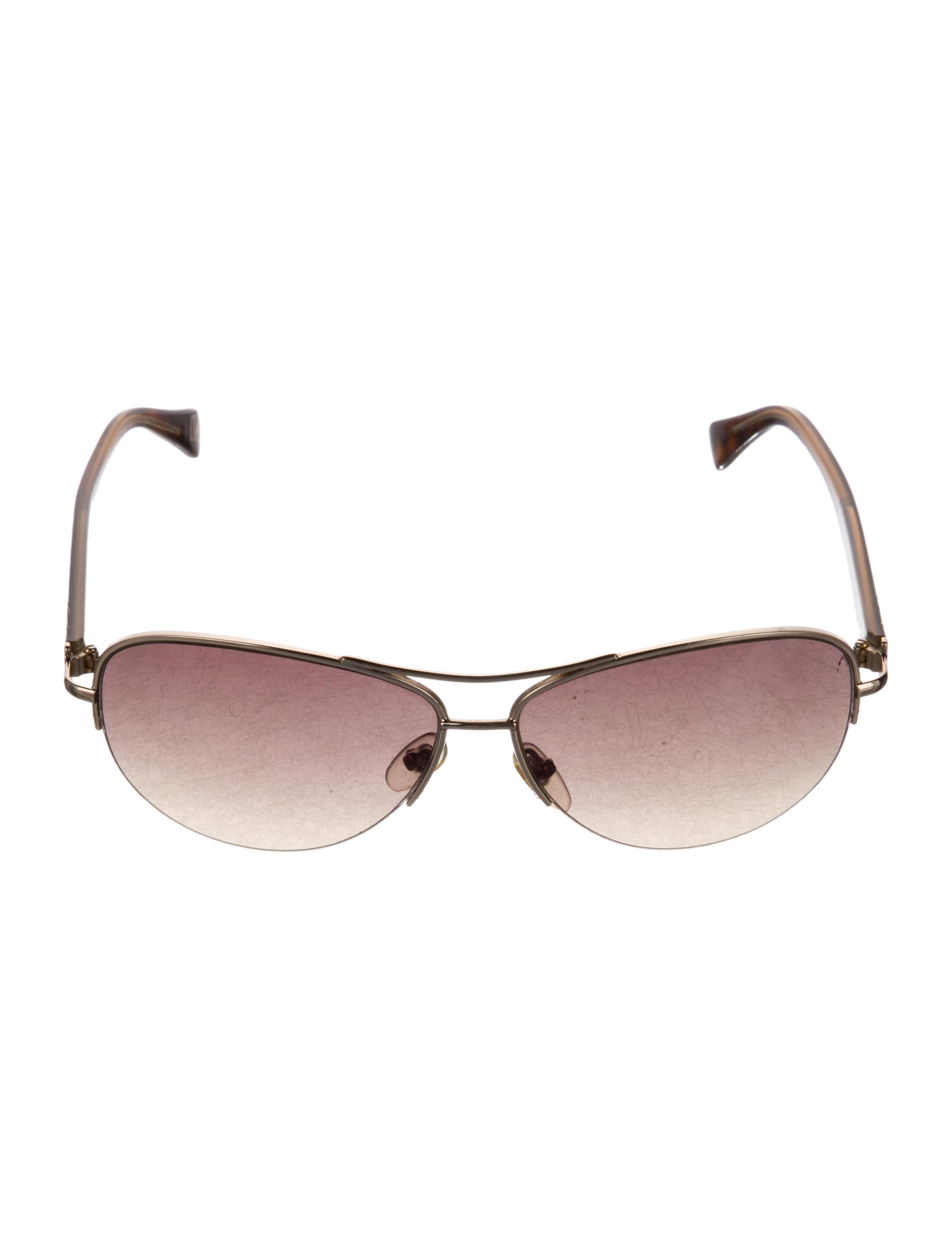 Diane von Furstenberg Aviator Gradient Sunglasses