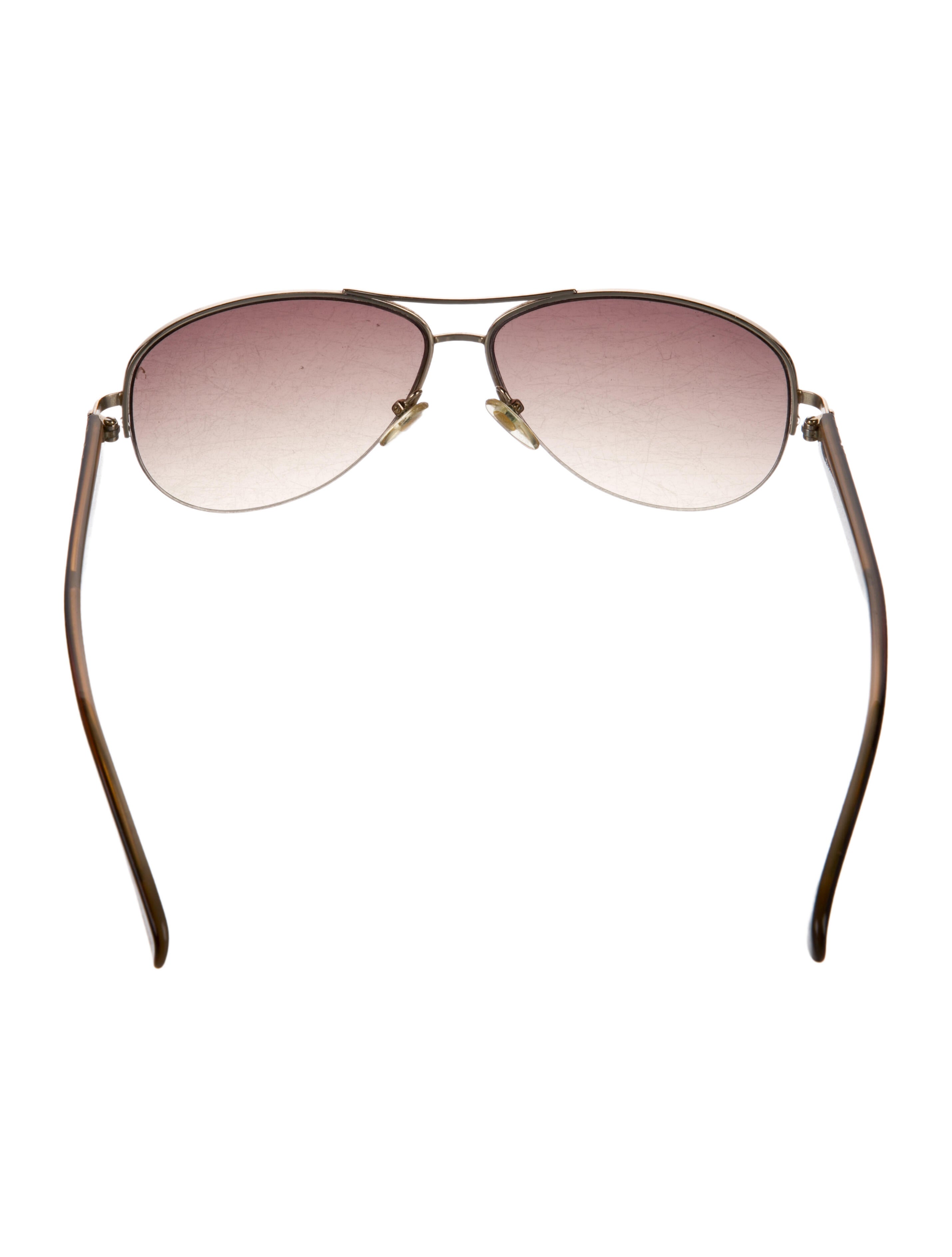 Diane von Furstenberg Aviator Gradient Sunglasses