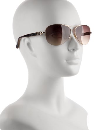 Diane von Furstenberg Aviator Gradient Sunglasses