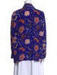 Diane von Furstenberg Silk Floral Print Button-Up Top