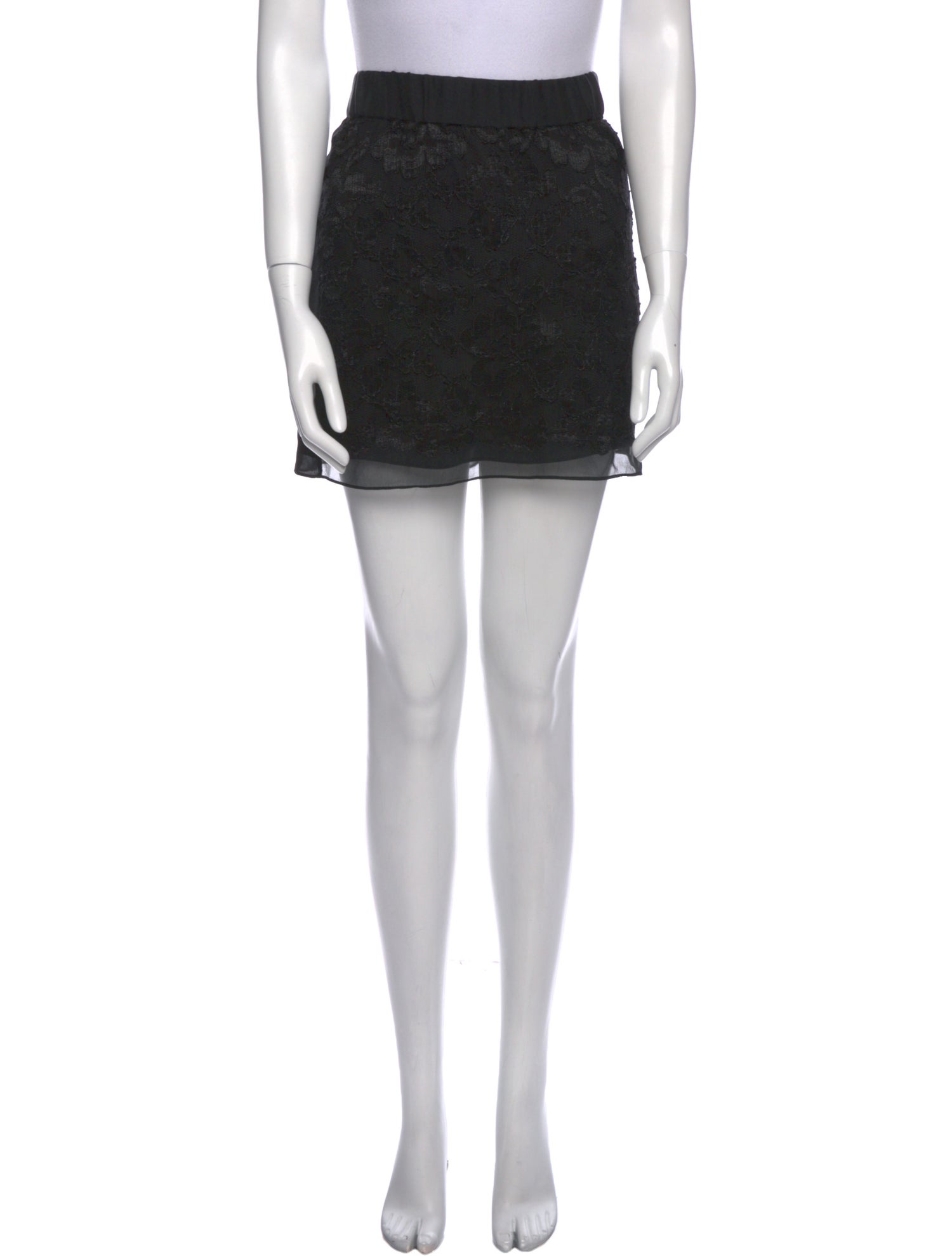 Diane von Furstenberg Lace Trim Embellishment Mini Skirt