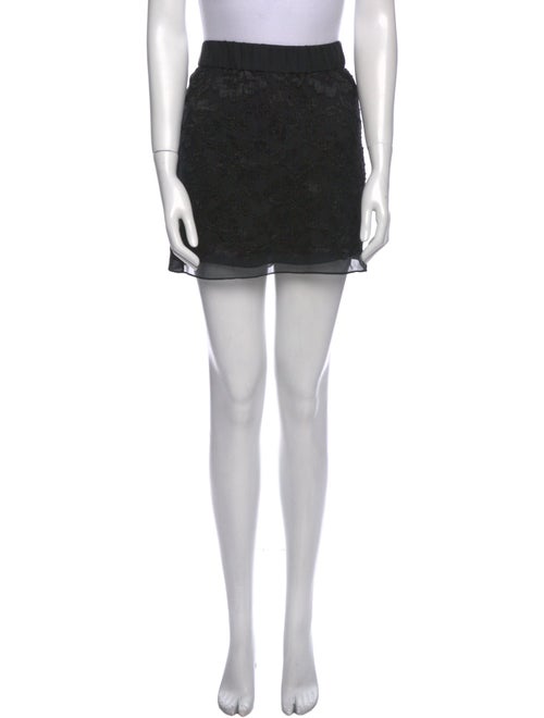 Diane von Furstenberg Lace Trim Embellishment Mini Skirt