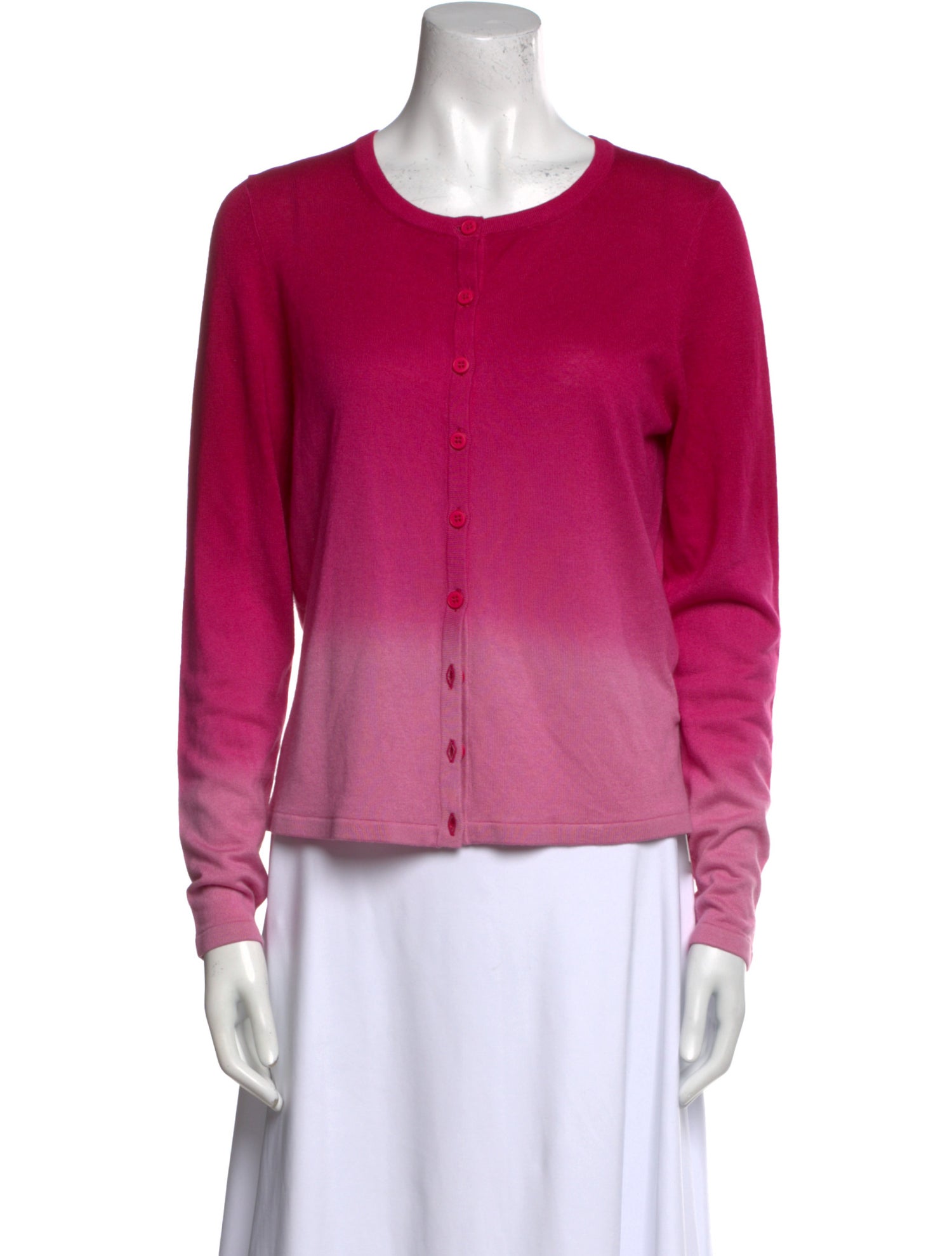 Diane von Furstenberg Silk Crew Neck Button-Up Top w/ Tags