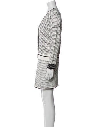 Diane von Furstenberg Printed Eyelet Trim Skirt Set