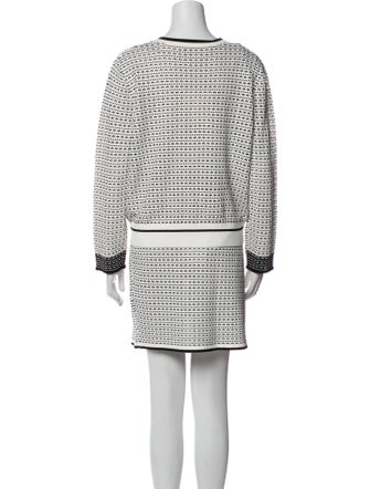 Diane von Furstenberg Printed Eyelet Trim Skirt Set