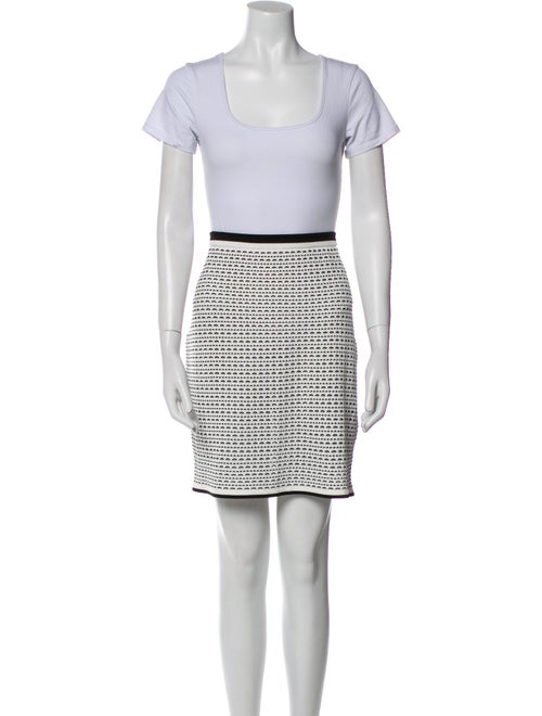 Diane von Furstenberg Printed Eyelet Trim Skirt Set