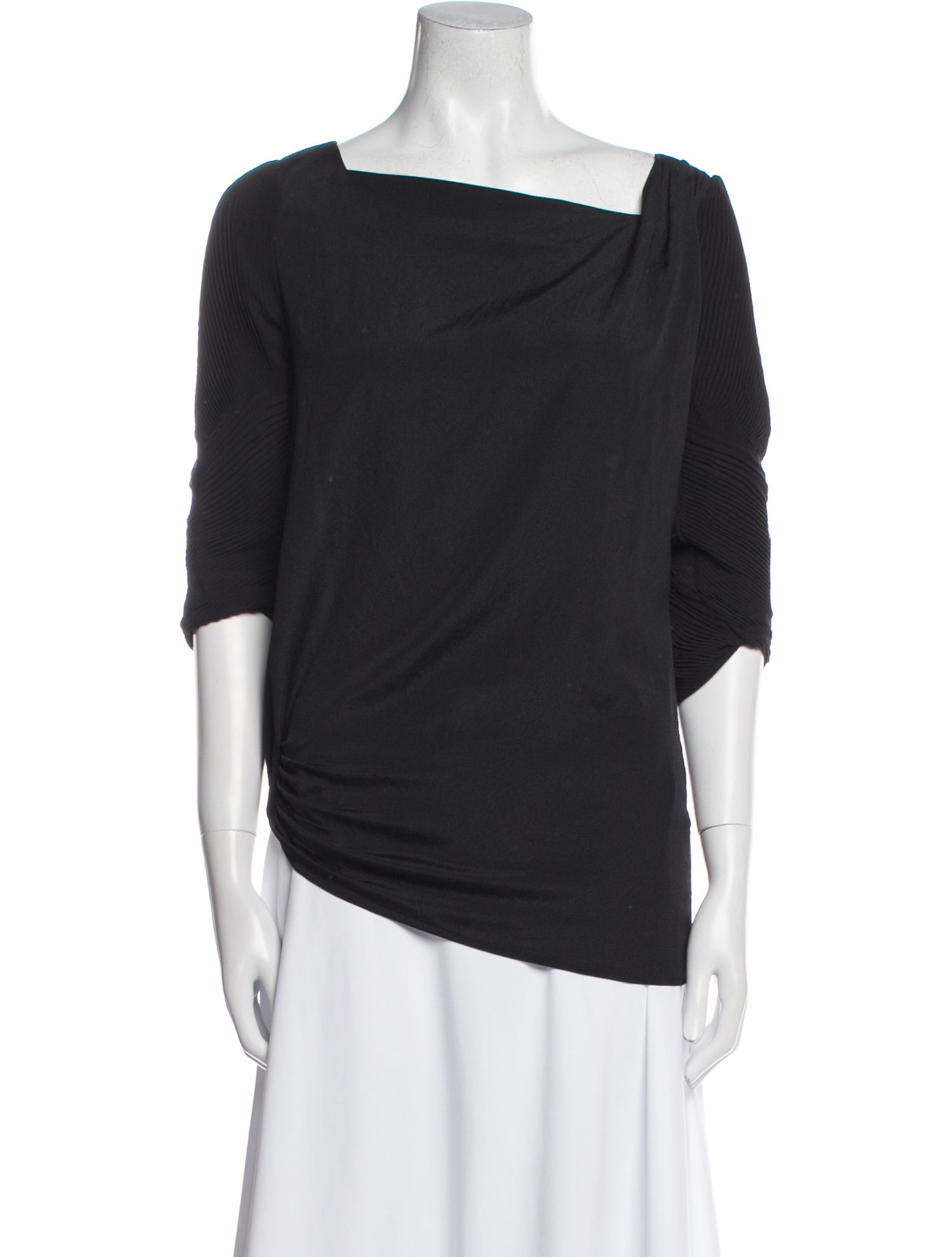Diane von Furstenberg Cowl Neck Three-Quarter Sleeve Top