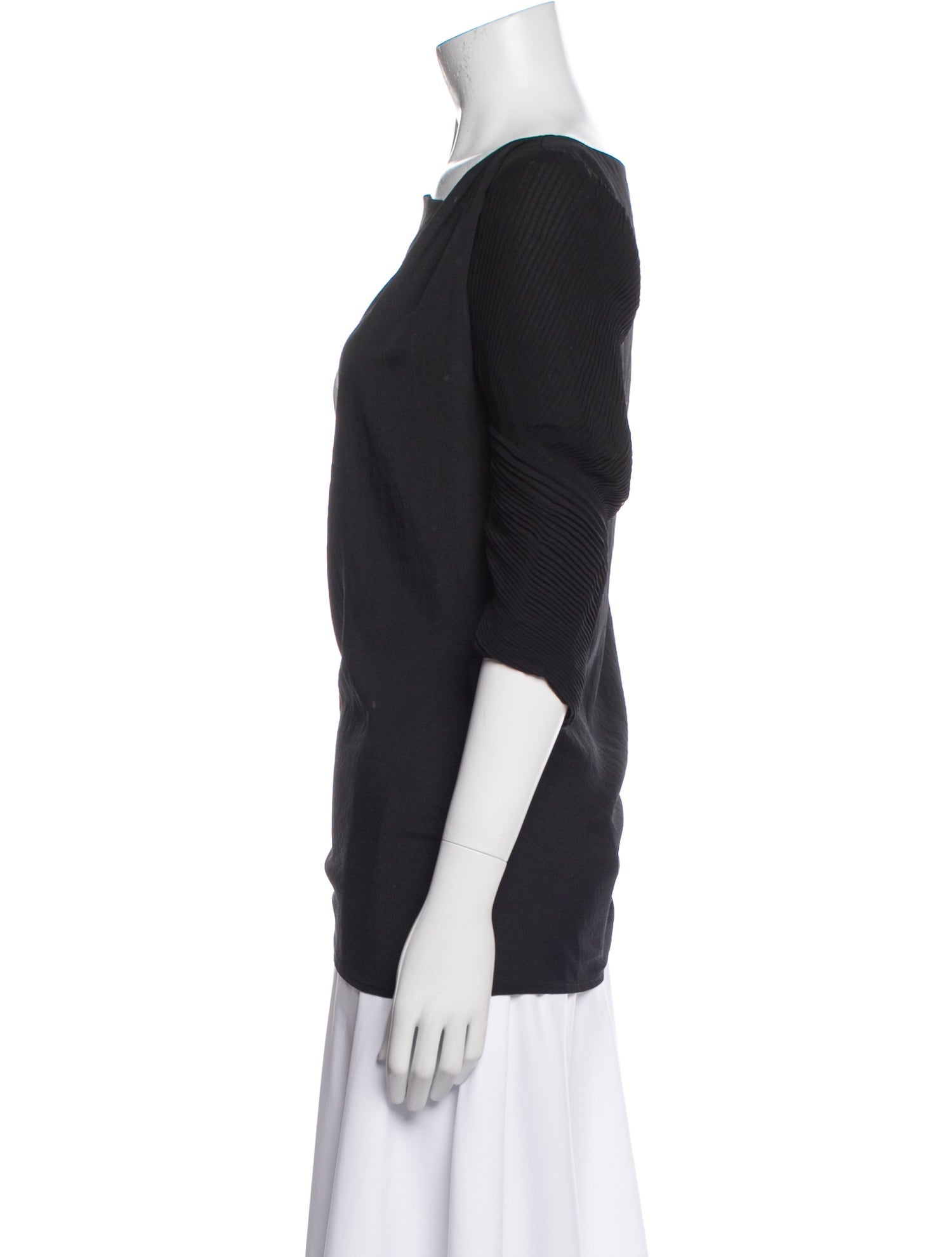 Diane von Furstenberg Cowl Neck Three-Quarter Sleeve Top