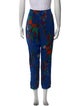 Diane von Furstenberg Floral Print Straight Leg Pants