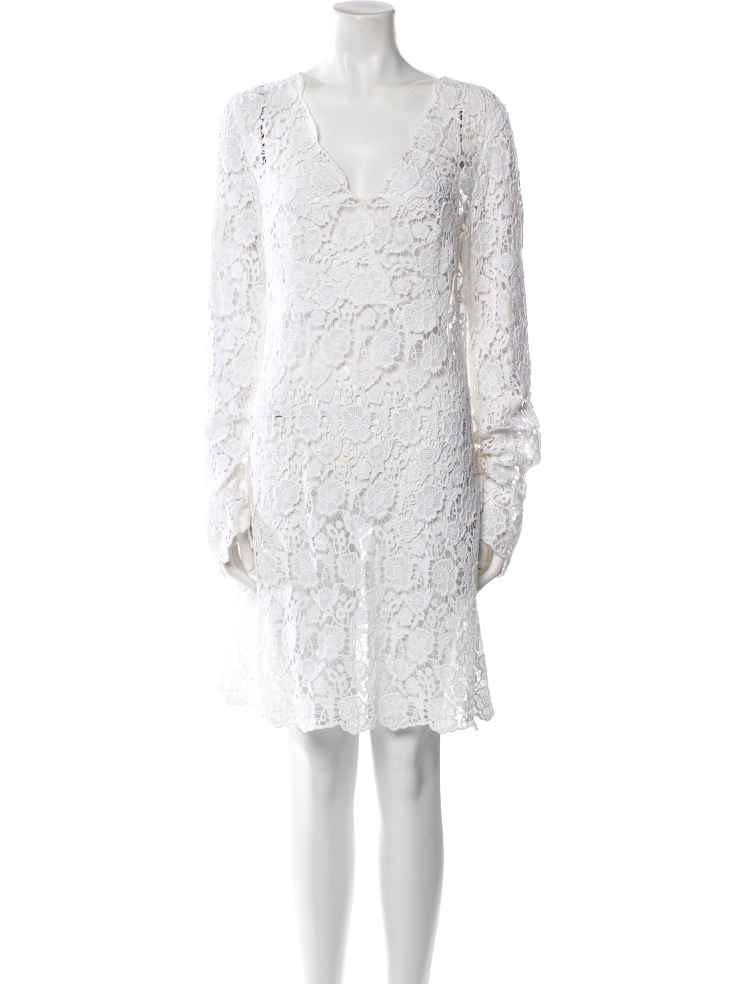 Diane von Furstenberg Lace Pattern Mini Dress