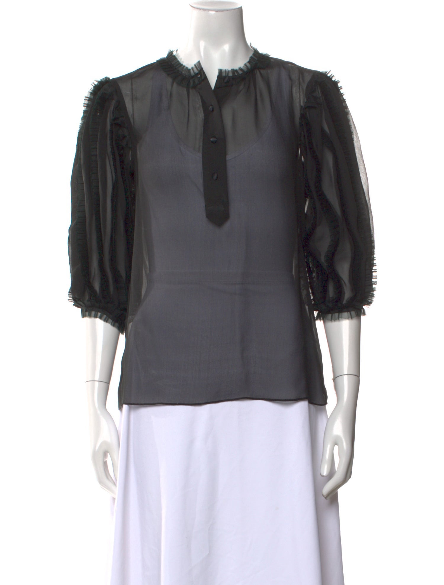 Diane von Furstenberg Silk Crew Neck Blouse