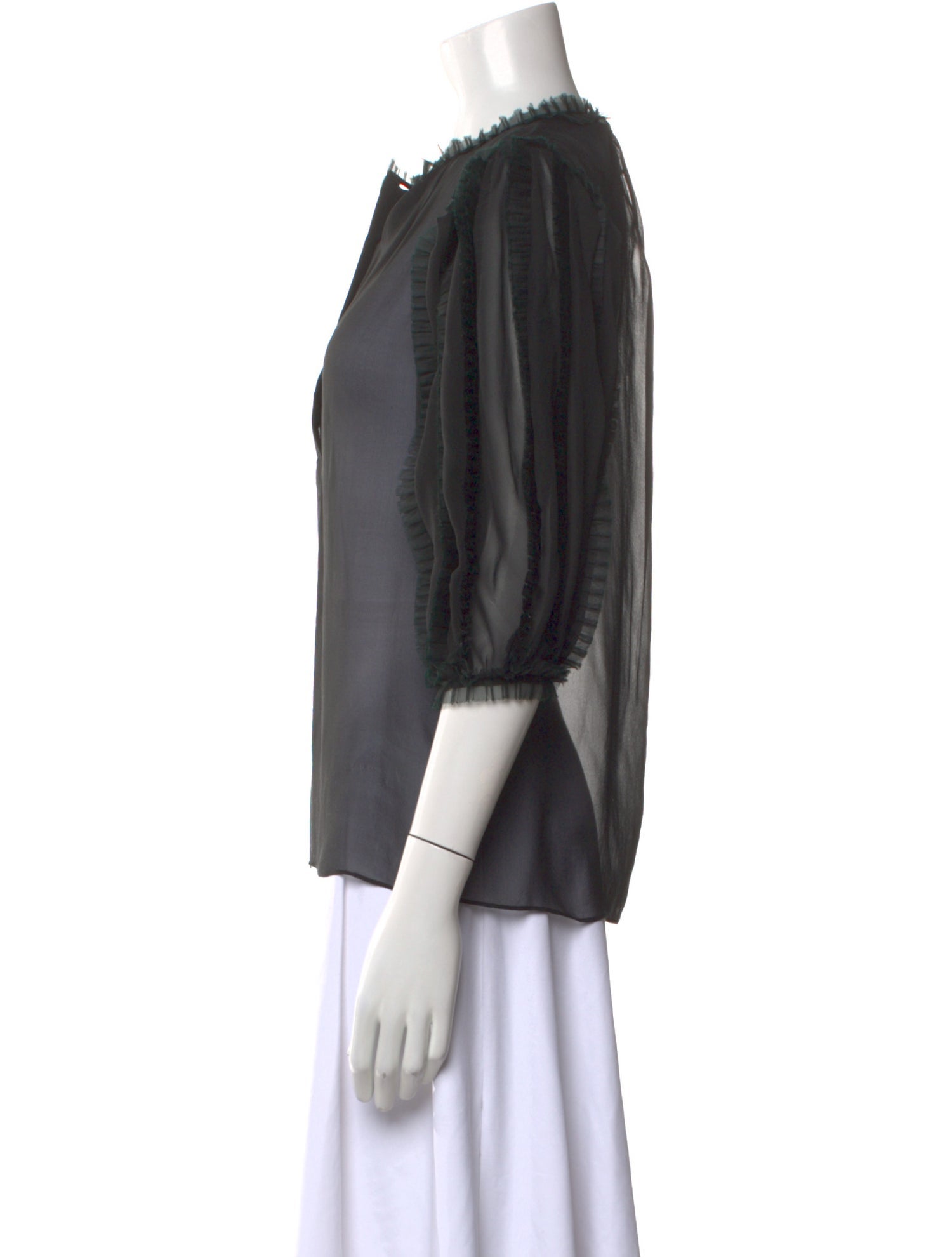 Diane von Furstenberg Silk Crew Neck Blouse