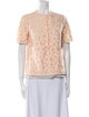 Diane von Furstenberg Lace Pattern Crew Neck Blouse